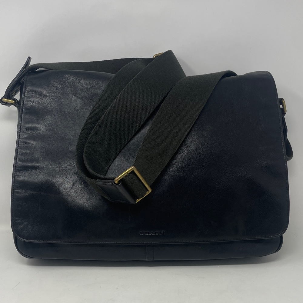 Coach Bleecker Legacy Leather Courier Bag F1169-70486🖤